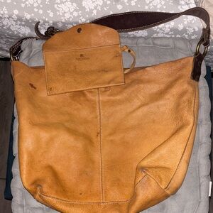 Lucky Brand Tan Leather Hobo Bag